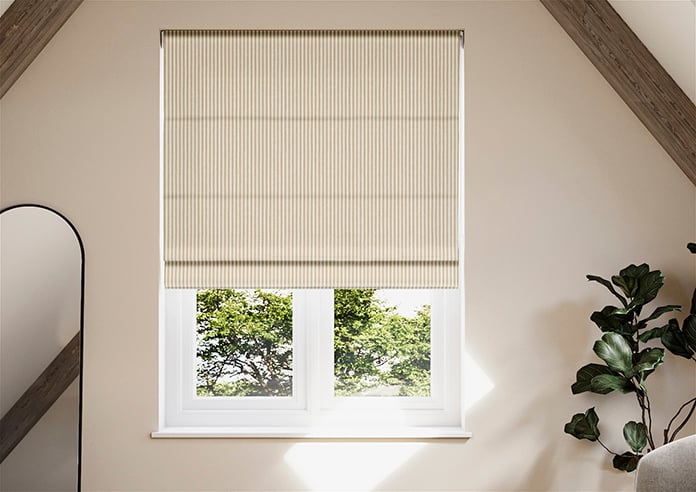 Ravelle Stripe, Desert Linen - Roman Blind - Image 3